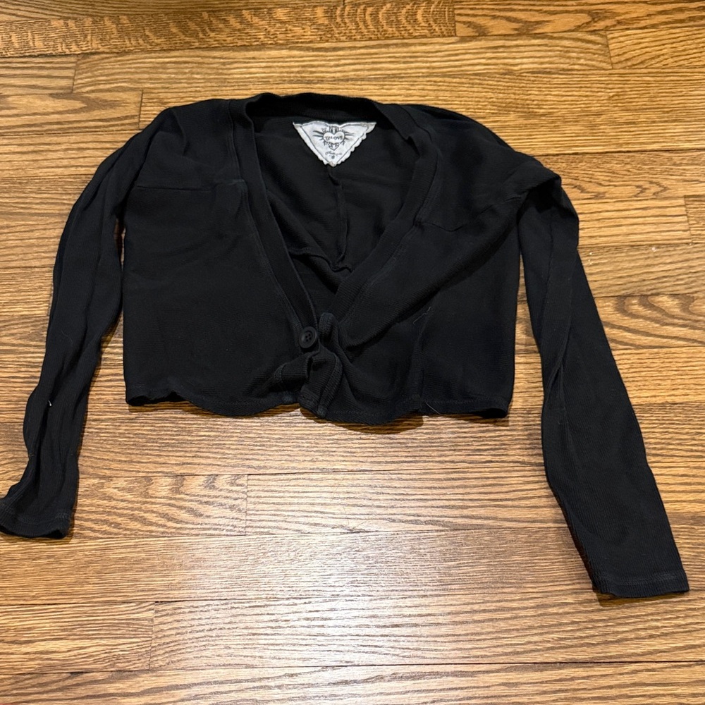 T2love Black Button Down Shirt Size 8